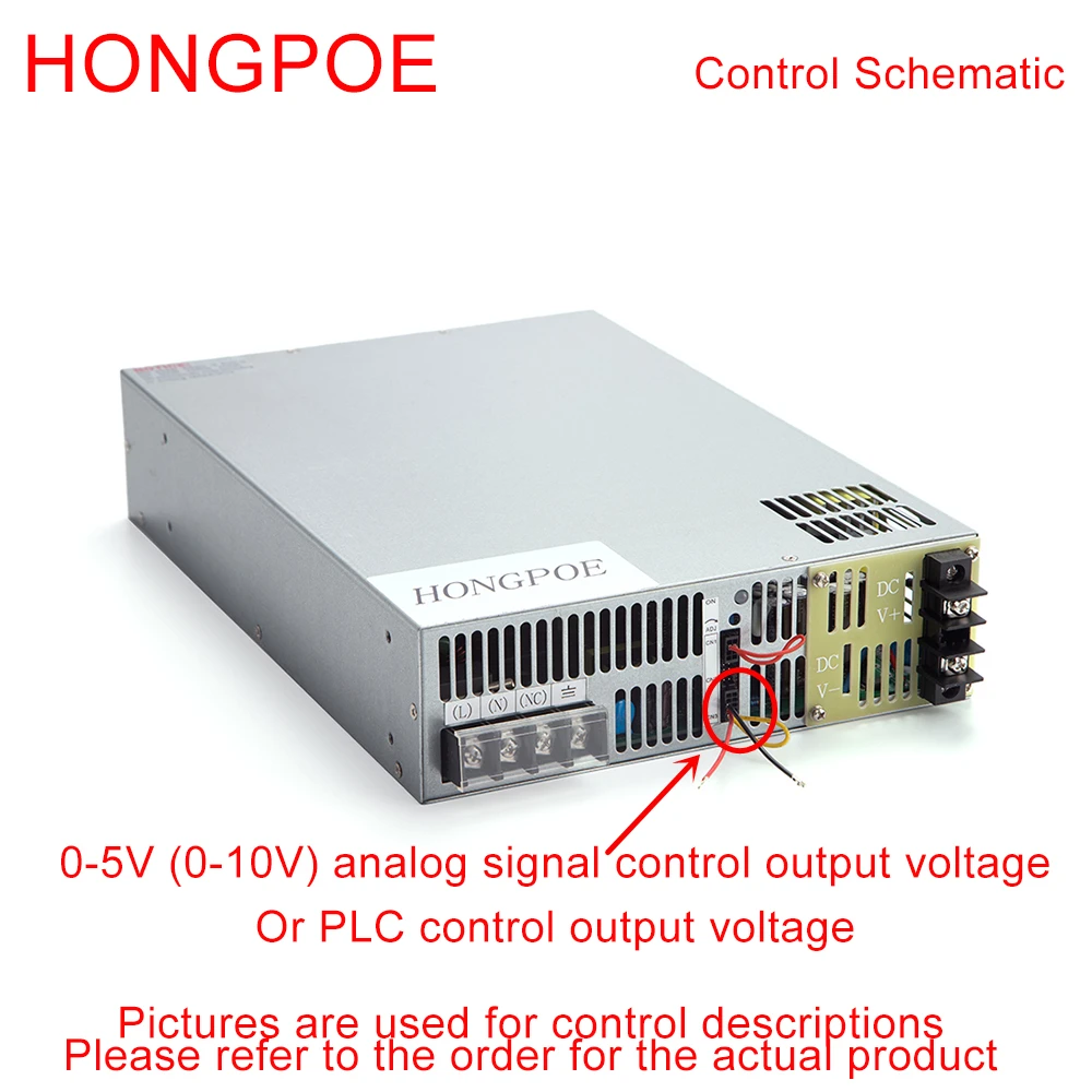 Imagem -05 - Fonte de Alimentação 400v 0400vdc Potência Ajustável 05v Sinal Analógico Plc Controle 220v Ac-dc 400v 1500w Smps de Alta Potência