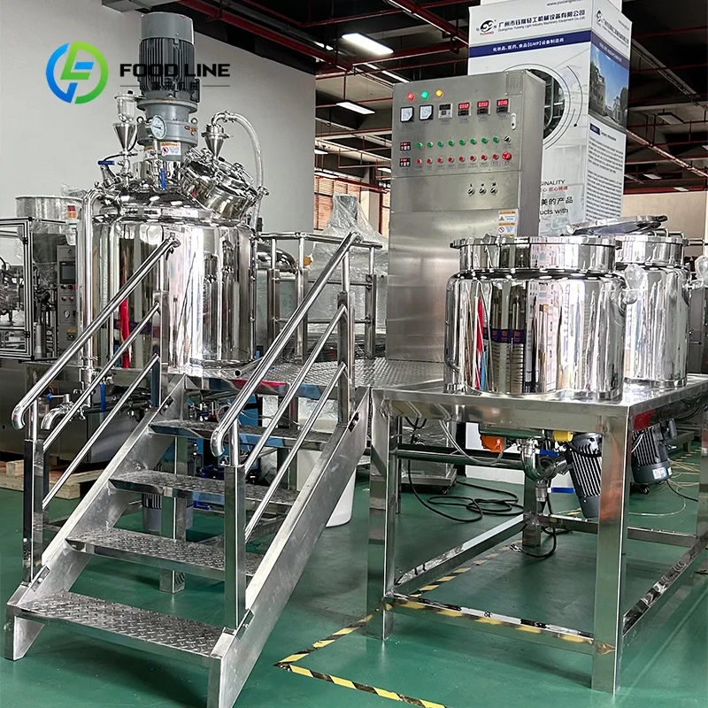 Customized Large Capacity Cosmetic Homogenizer Mixer Vessel, 100L-500L Chemical Mixing Tank with Top Electric Agitation