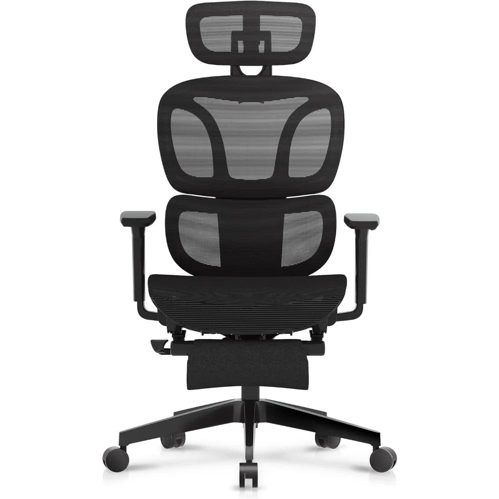 

Big and Tall Ergonomic Office Chair, Swivel Computer Chair Gaming Chairs Desk Chairs, with Lumbar Support/Footrest/400lbs Heavy