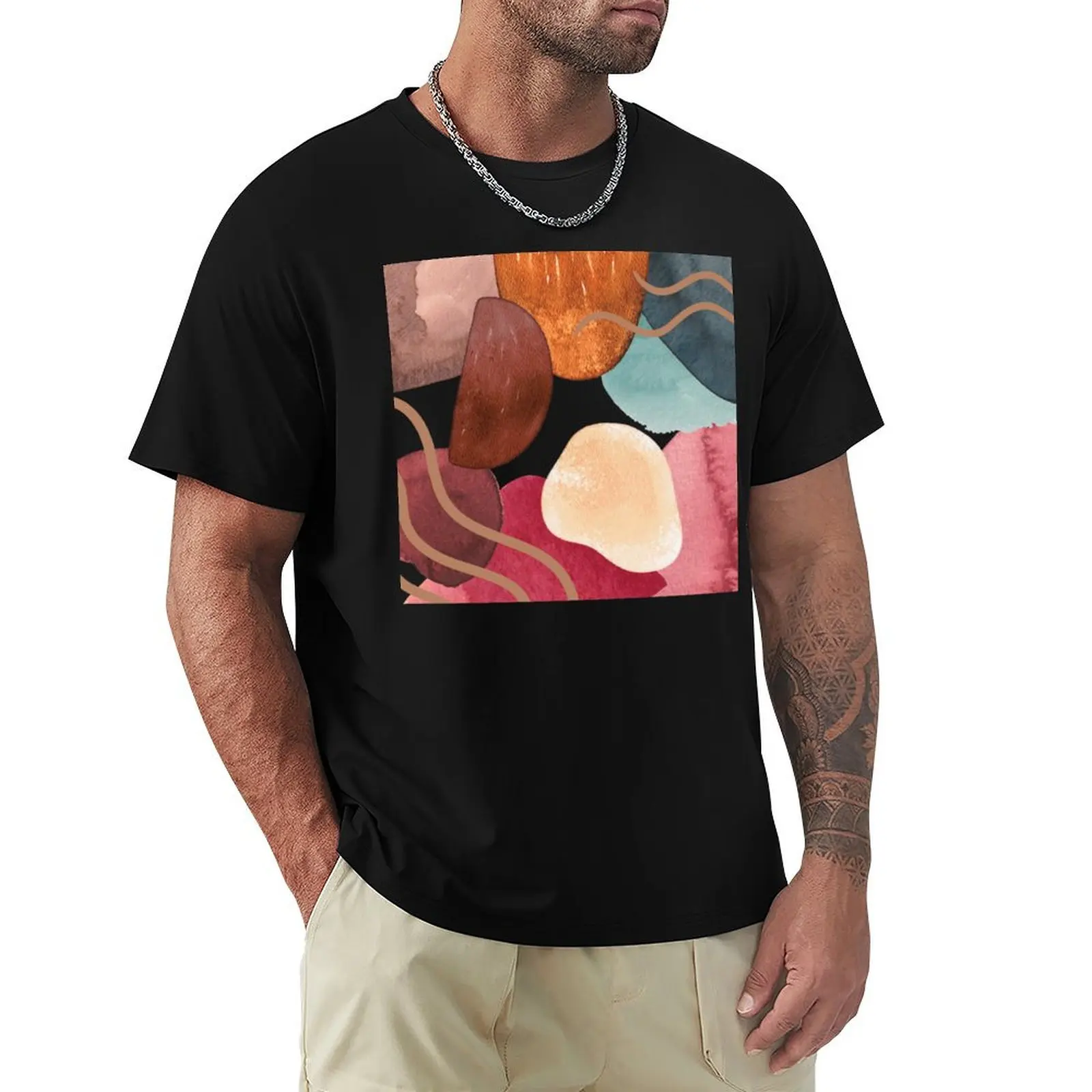 shapes of colors T-Shirt cotton t-shirt plain for man package T-Shirt