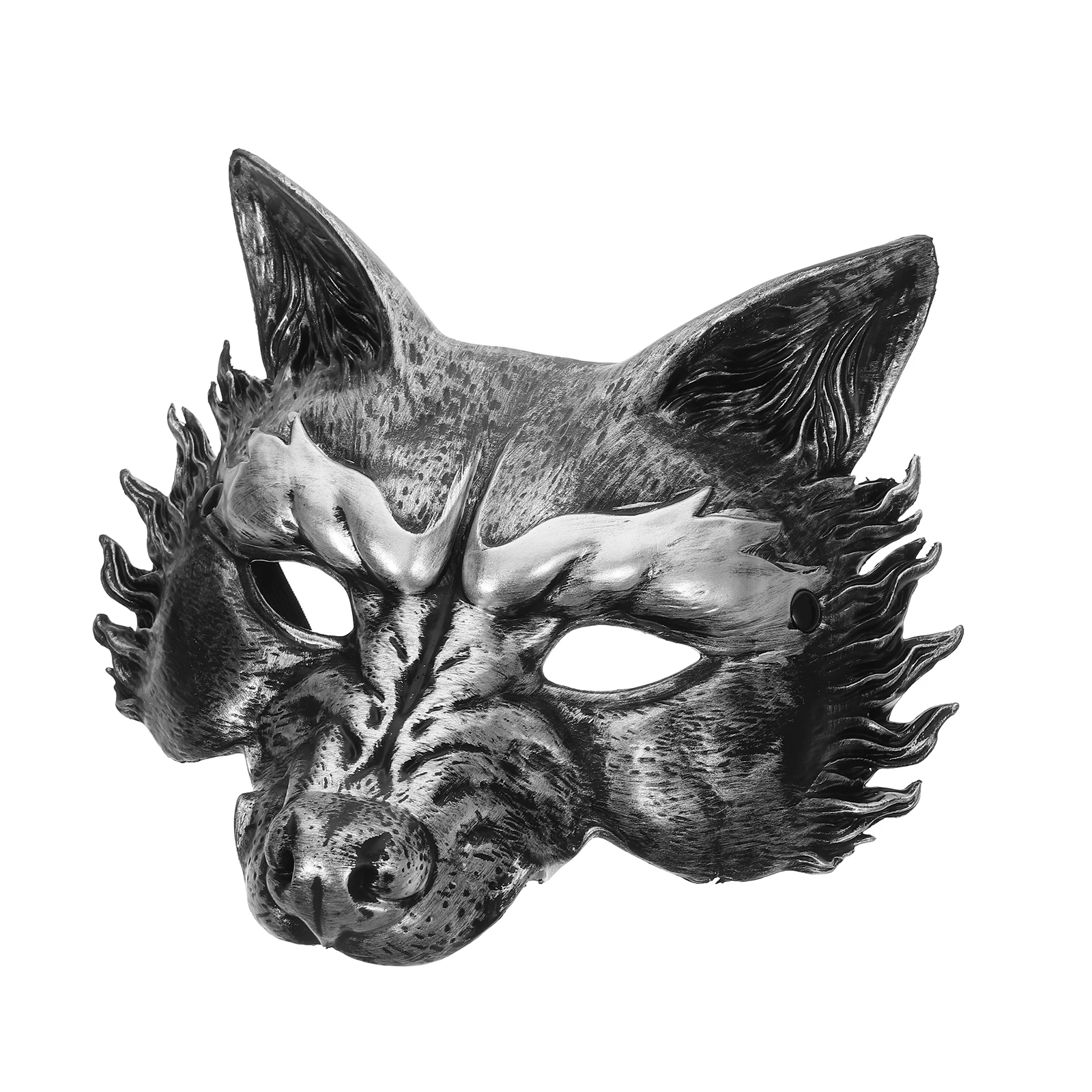 

Vintage Wolf Mask Realistic Half Face Animal Masquerade Mask for Halloween Party Costume Men Women Decorative Masks