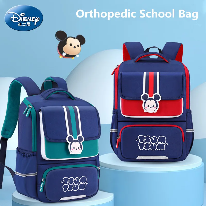 

2023 Disney New Michey School Bags For Boys Girls Grade 1-4 Primary Student Shoulder Orthopedic Backpack Large Capacity Mochilas