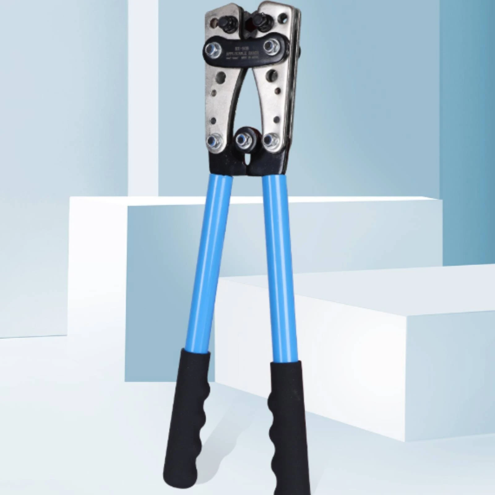 Terminal Crimper Hinged Head Cable Lug Crimper Manual Crimp Tool Easy to Use view 4