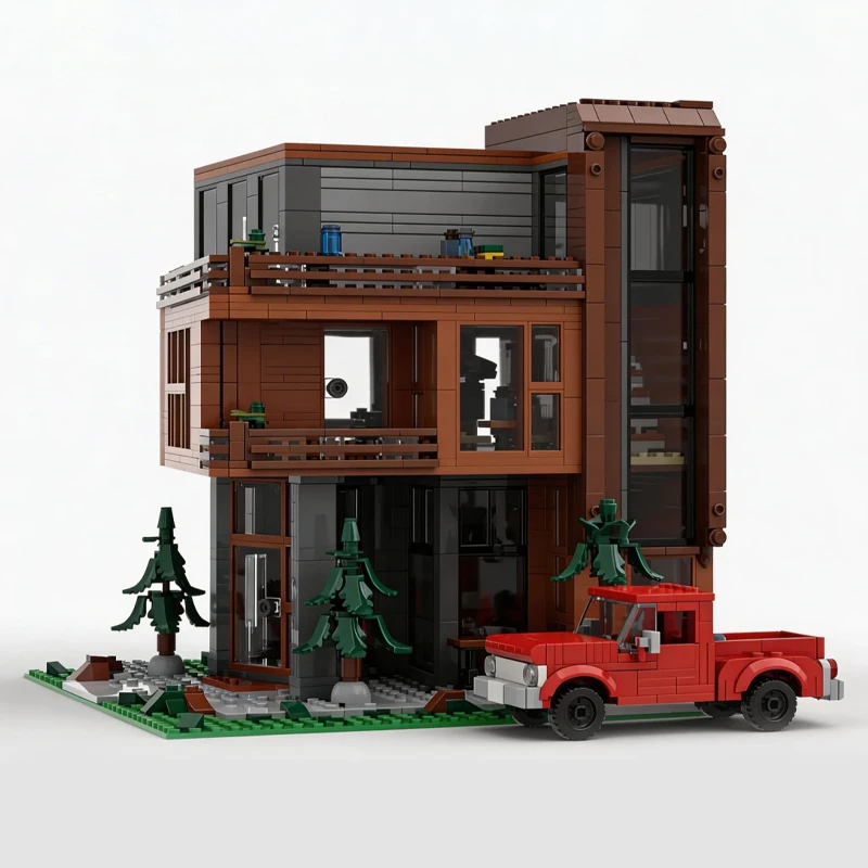 1938 PCS Customize City Street Scene Series Twilight Cafe MOC Building Block Model Combination Set Children Diy Toy Birthday Gif