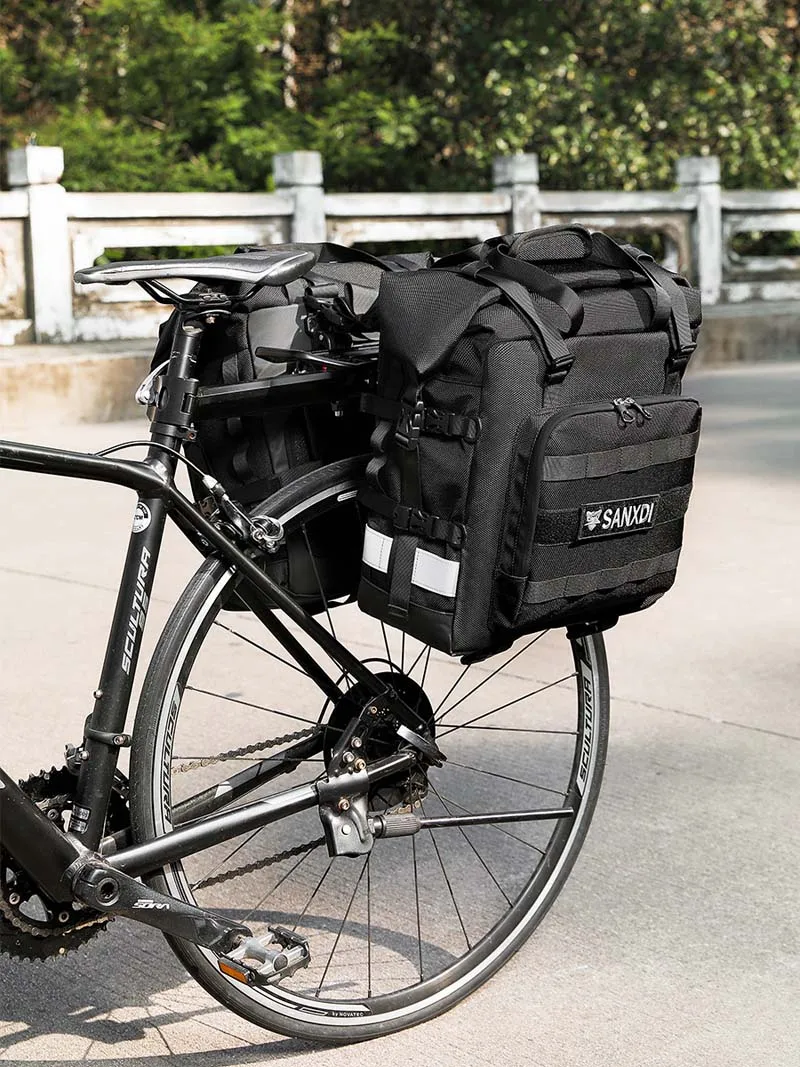 Large Capacity Mountain Bicycle Single Double Side Carrier Bag Easy Installation Waterproof Handbag New Bike Rear Rack Saddlebag