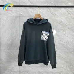 2024 Men Women Streetwear Oversized ERD Hoodie Heavy Fabric Cotton Vintage Washed Black Enfants Riches Deprimes Pullovers Hooded