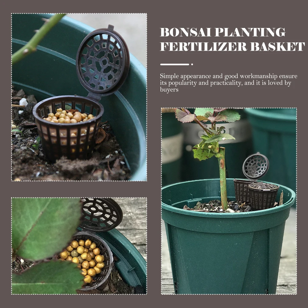 

Fertilizer Container Gardening Tool Bonsai Planting Boxes Plastic Fertilization Basket Windproof Durable For Garden Plants