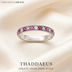 Ring Elegance Colourful Stones Europe Romantic Fine Jewelry For Women Brand New Real 925 Sterling Silver Gift