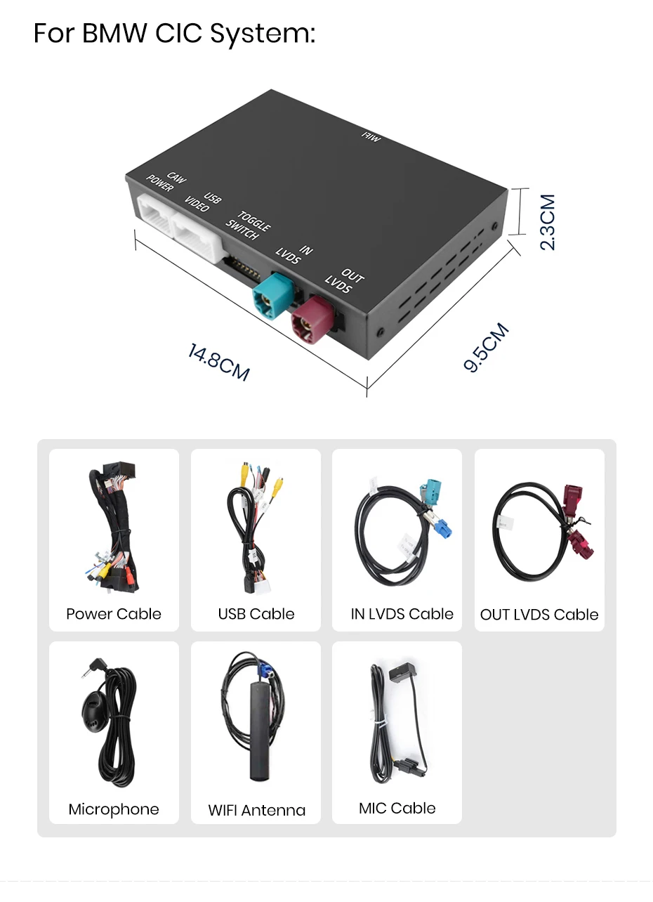 Junsun Drahtlose CarPlay Android Auto Für BMW NBT CIC EVO System 1 2 3 4 5 6 7 Serie X1 X3 X4 X5 F20 F30 F10 F25 F26 E84 MINI – Detail 11