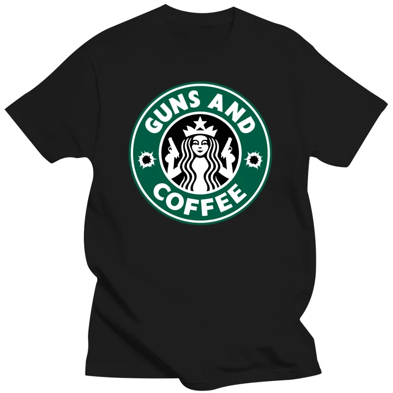 Guns And Coffee T-Shirt -2nd Amendment Pro Gun Rights USA Freedom AR-15 5.56 9mm