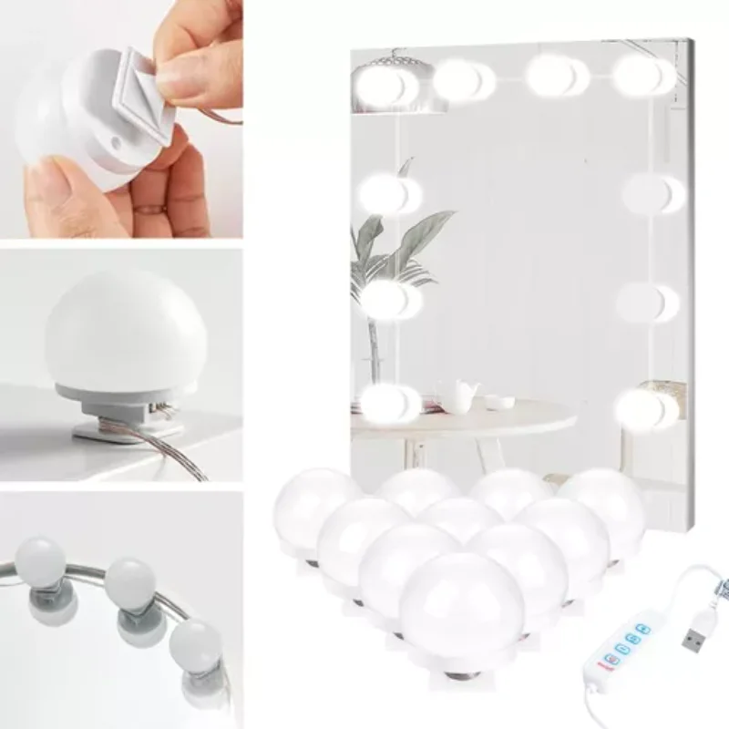 Adjustable mirror  spotlight kit with 10 PZS , capable of controlling the neutral white lighting color of household spotlights