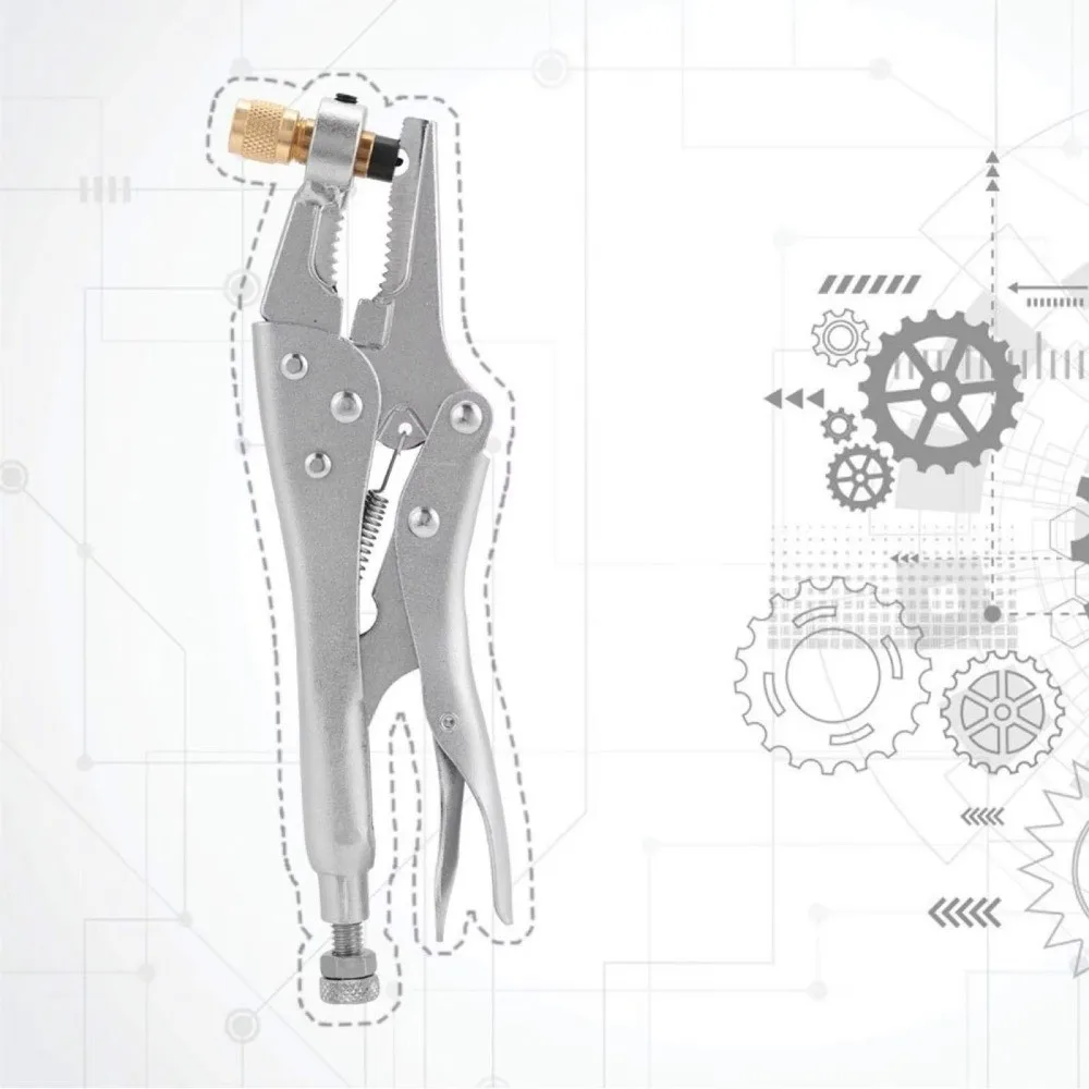 Alloy Construction Line Piercing Tool 1/4 Inch SAE Interface Steel Alloy Build Refrigerant Recovery Plier Repair Tool
