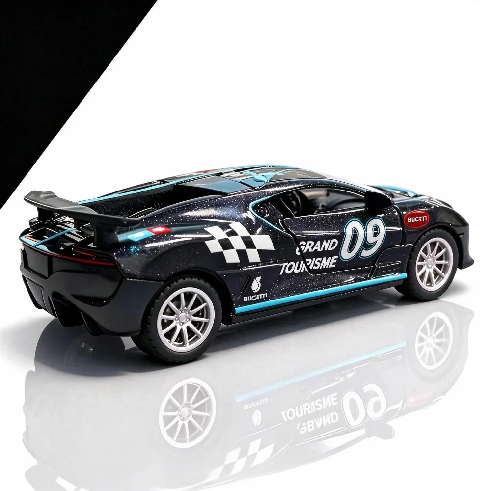 1:36 Style Diecast Sports Car Model, Openable Doors, Detailed Interior, Alloy Collectible Display Ornament, Gift for Car Hobbyis