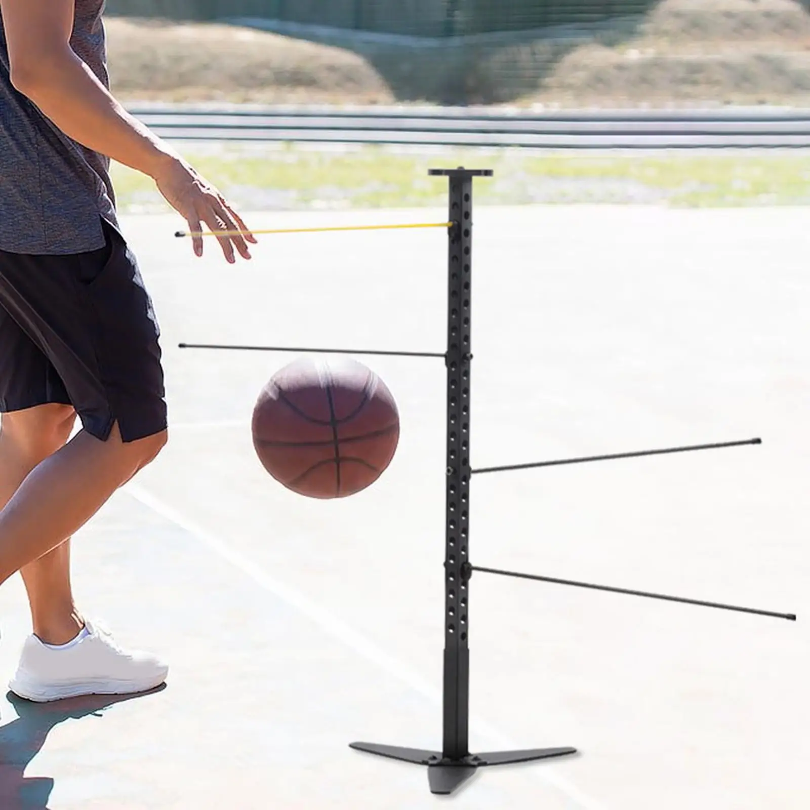 การฝึกอบรมการควบคุมบาสเกตบอล Dribble POLE Agility การออกกําลังกายอุปกรณ์การฝึกอบรมบาสเกตบอลสําหรับเด็กผู้ใหญ่