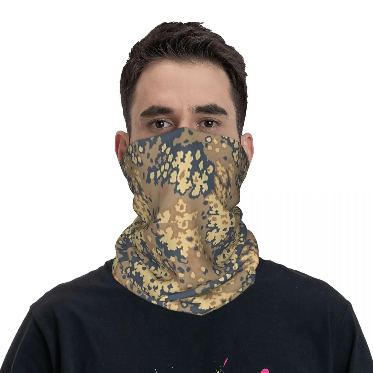 Russian Woodland Camouflage Bandana Neck Cover Printed Face Scarf Multifunction Headband Running For Men Women Adult Winter