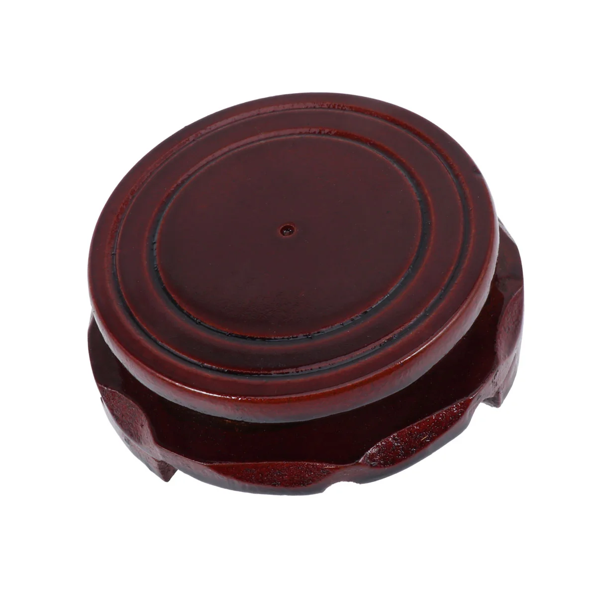 

Red Pot Plant Saucer Succulent Plants Pots Sauser Bamboo Fish Tank Tray Flower Wooden Drip for
