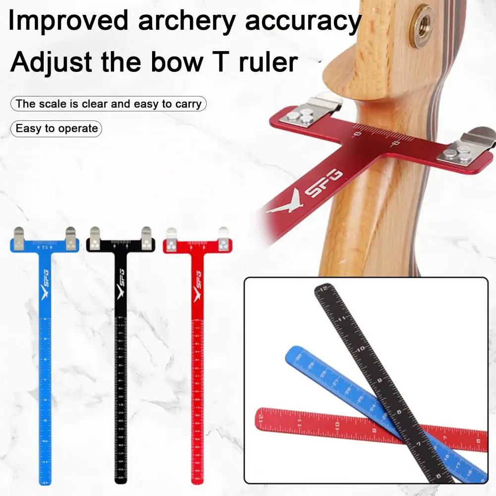 Recurve Bow Tuning Tool Bow Adjustment Ruler Archery Bow Adjustment Tools Precision Ruler Set for Recurve Bows Stainless Steel