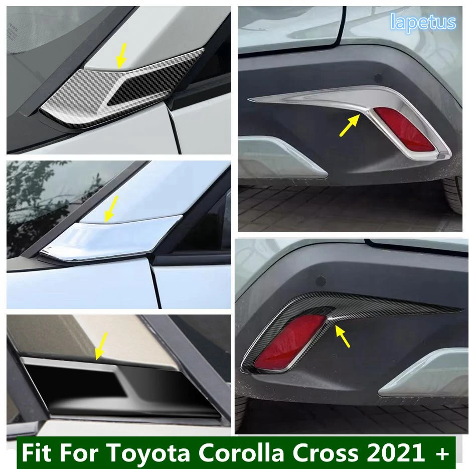 

Front Window Pillar A / Rear Bumper Fog Lights Lamps Decor Panel Cover Trim For Toyota Corolla Cross 2021 - 2024 Car Accessories