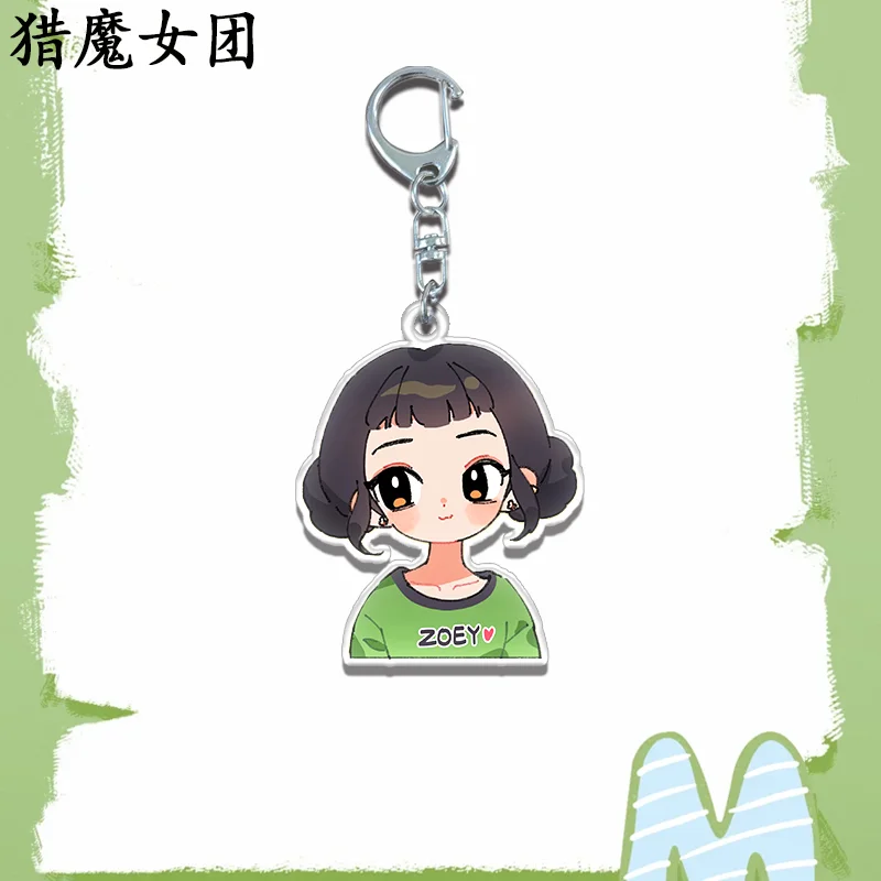 لطيف KPop شيطان الصيادين زوي ميرا رومي للجنسين جديد الحلو الإبداعية أنيمي الكرتون نمط المألوف المحمولة سلسلة مفاتيح مصنوعة من الأكريليك