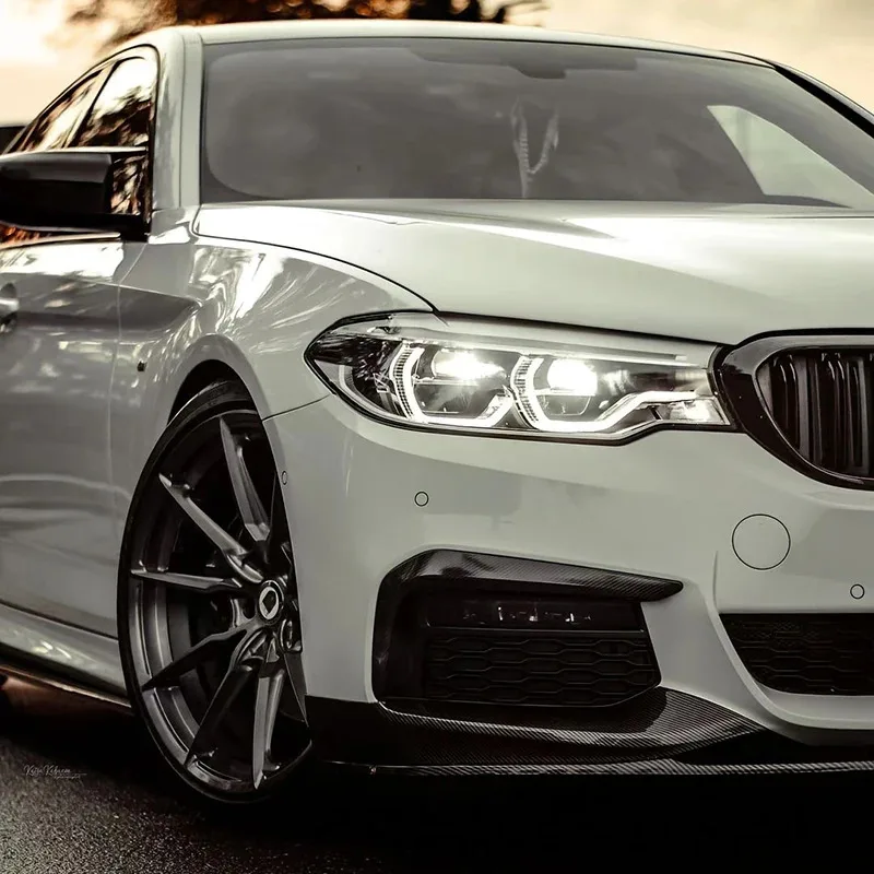 

For 5 Series Upgraded the Front Lip Body Kit and the G30 Upgraded the Main Grille Rear Diffused Spoiler