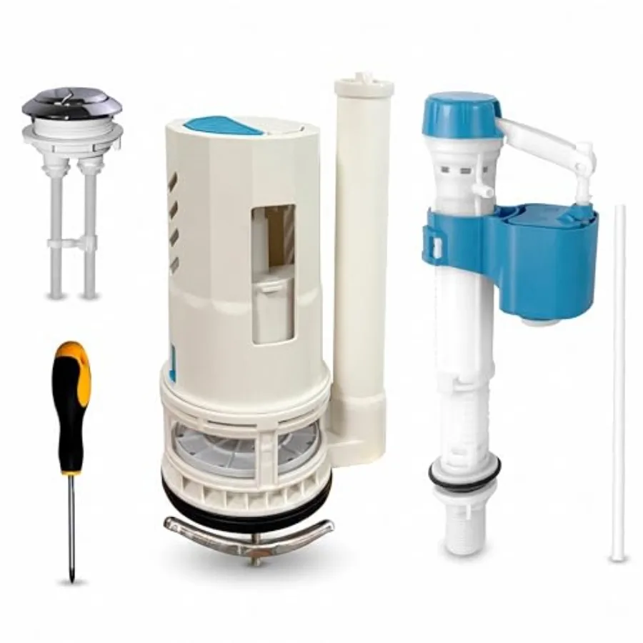 

3 Inch Dual Flush Valve Replacement Kit - Easy DIY Installation with All Tools Included, Fits Glacier Bay, WaterRidge and Most