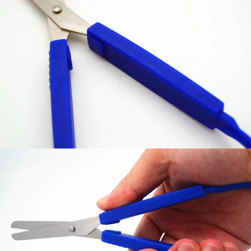 Mini aço inoxidável Loop Scissors para crianças, aperto colorido, artesanato DIY, corte de papel, artigos de papelaria, escola, casa, ferramenta de escritório