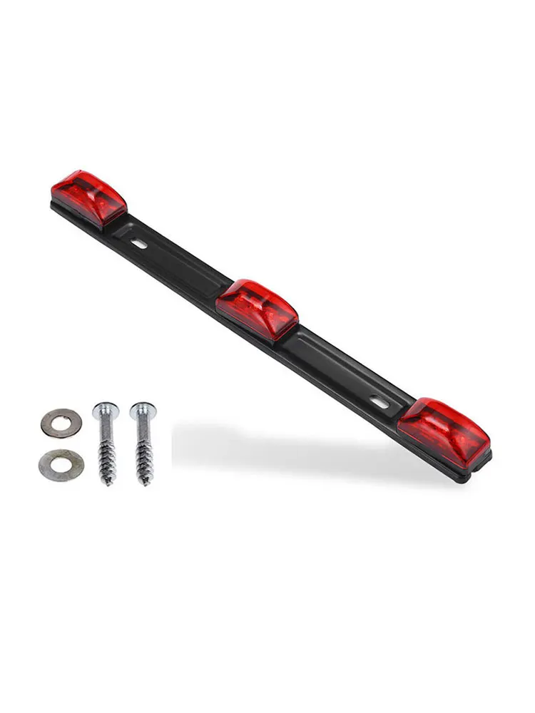 【M】 barre lumineuse de remorque rouge de 15 pouces, 3 lumières 9LED, marqueur de barre d'identification de dégagement, feu arrière pour camion, remorque, bateau, lumière d'identification