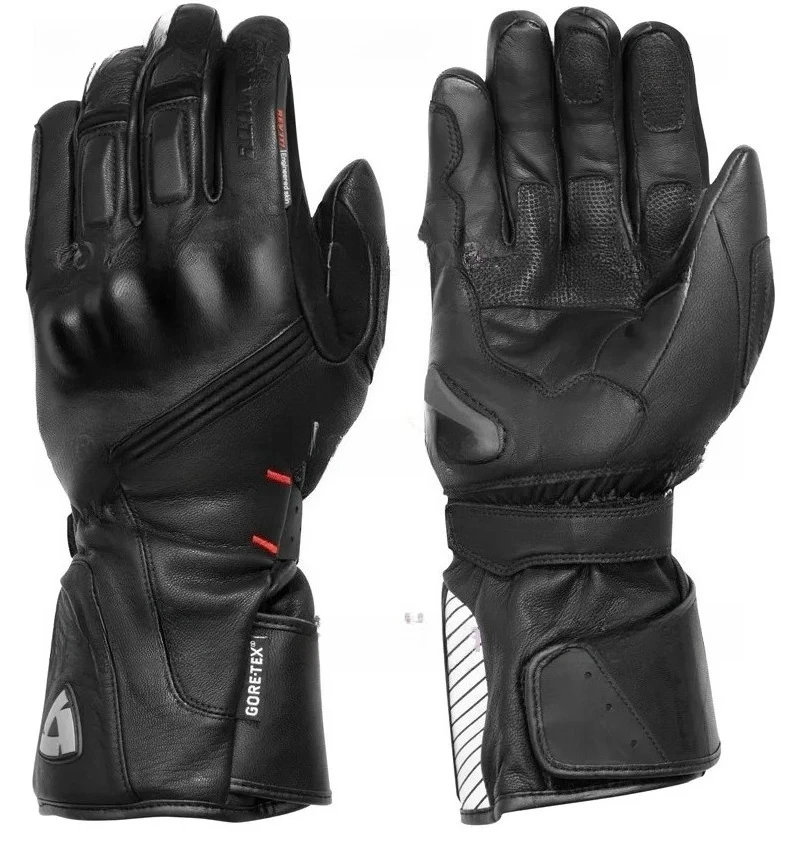 Cotton Padded Autumn and Winter Motorcycle Waterproof Leather Gloves, Warm Gloves Made of Genuine Leather, Autumn and Winter H20