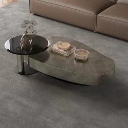 Luxury Nordic Living Room Coffee Table Round Minimalist Round Coffee Table Modern Mesa Auxiliar Home Furniture