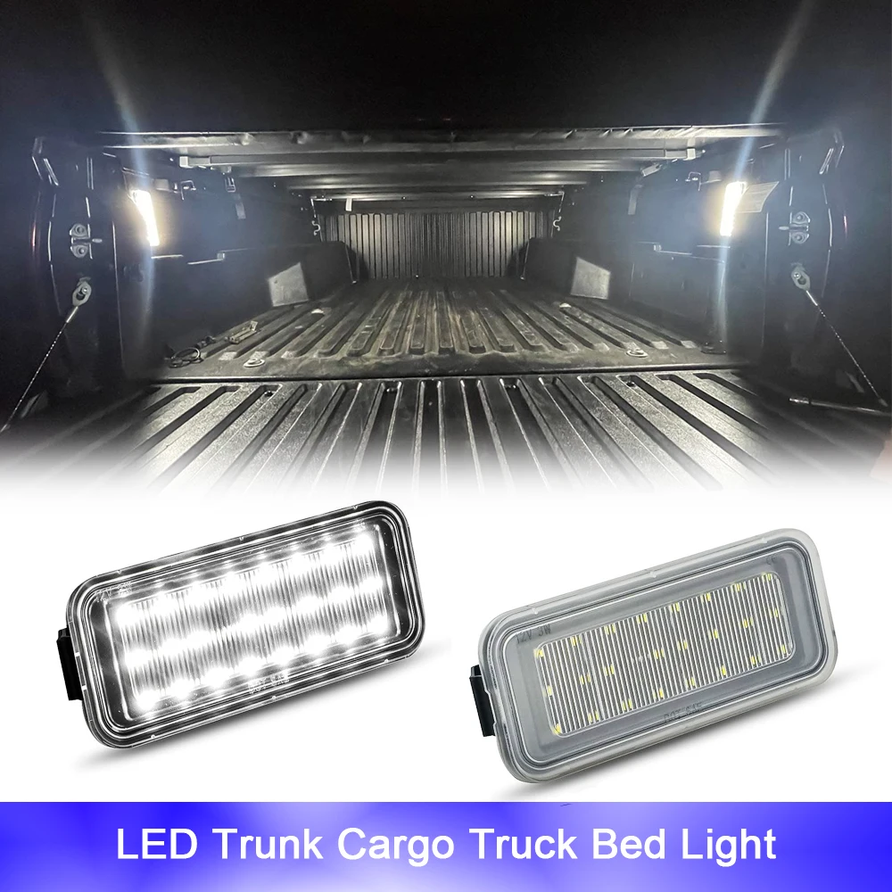 2pcs Truck LED Trunk Cargo Bed Lights For Toyota Tacoma 2020-2023 Car Interior Replacement Luggage Compartment Lamp White 6000K