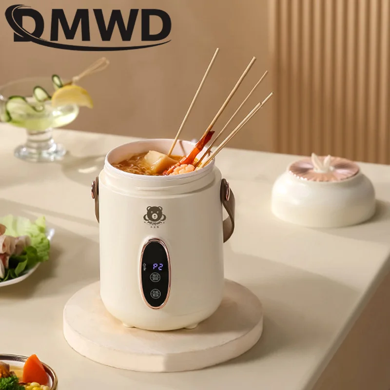 Multifunction Electric Kettle Milk Heater Cooking Pot Travel Portable Water Boiling Cup Stew Soup Porridge Thermal Bottle Hotpot