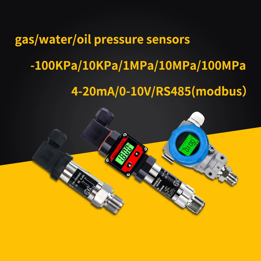 Long lifespan high stability and high pressure transmitter sensor RS485 output -0.1-100MPA range