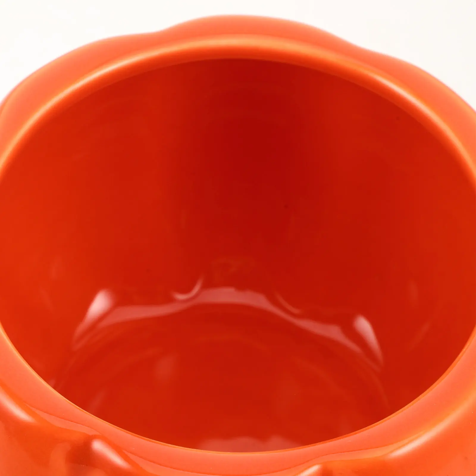 Halloween Pumpkin Candy Jar Orange Ceramic Style Storage Container for Sweets Chocolates Gummy Bears Party Favors Decor