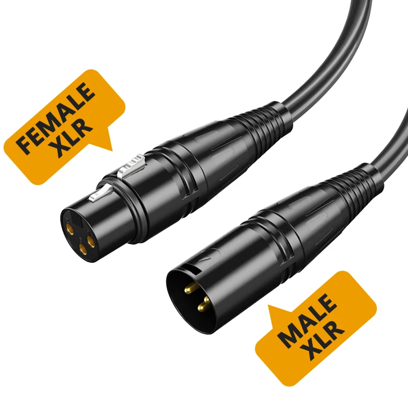 XLR Male To Female Cable Microphone Connection Cannon Balanced Karon Cable Audio Line Male Female Cable 0.5m 1m 1.5m 2m 3m 5m
