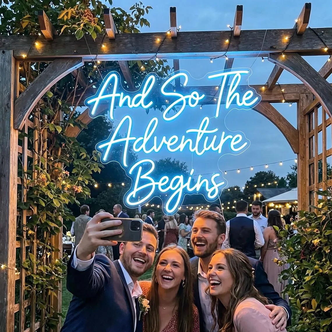 And So The Adventure Begins Neon Sign,Wedding Arch/Graduation Party Decor,Engagement Party Prop,Graduation Gift,Nursery Wall Art