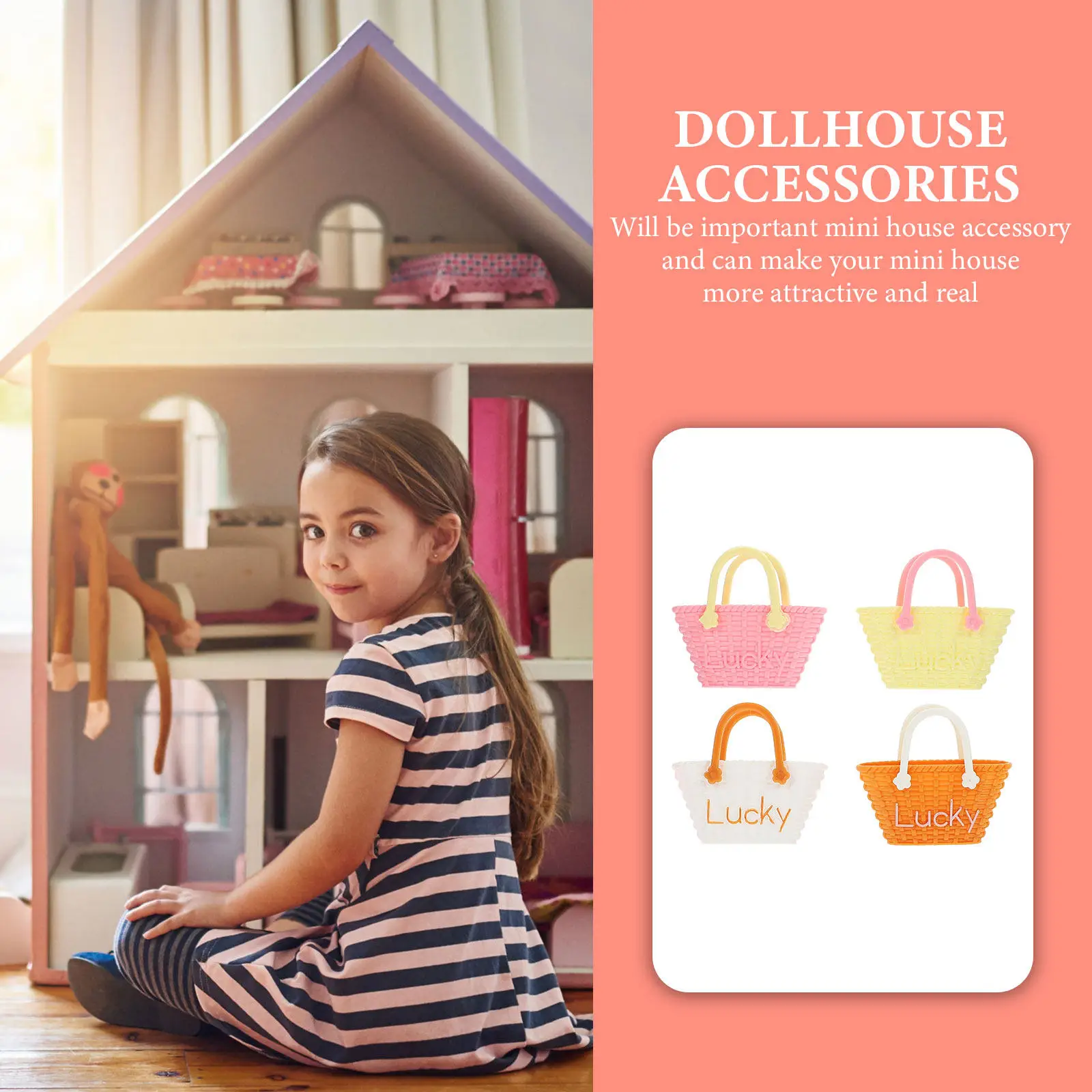 

12Pcs Exquisite Mini Bag Baby Girl Accessories Realistic Lightweight Dollhouse Decorations Toy Bag Baby Girl Toys