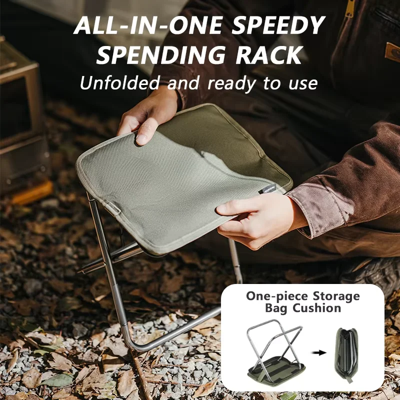Naturehike Lightweight Outdoor Compact Portable Aluminium Alloy Folding Fishing Stool Collapsible Camping Seats Hiking Stool