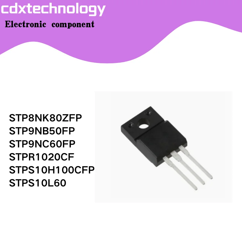 10PCS/LOT  STP8NK80ZFP STP9NB50FP STP9NC60FP STPR1020CF STPS10H100CFP STPS10L60 TO220 Triode transistor new