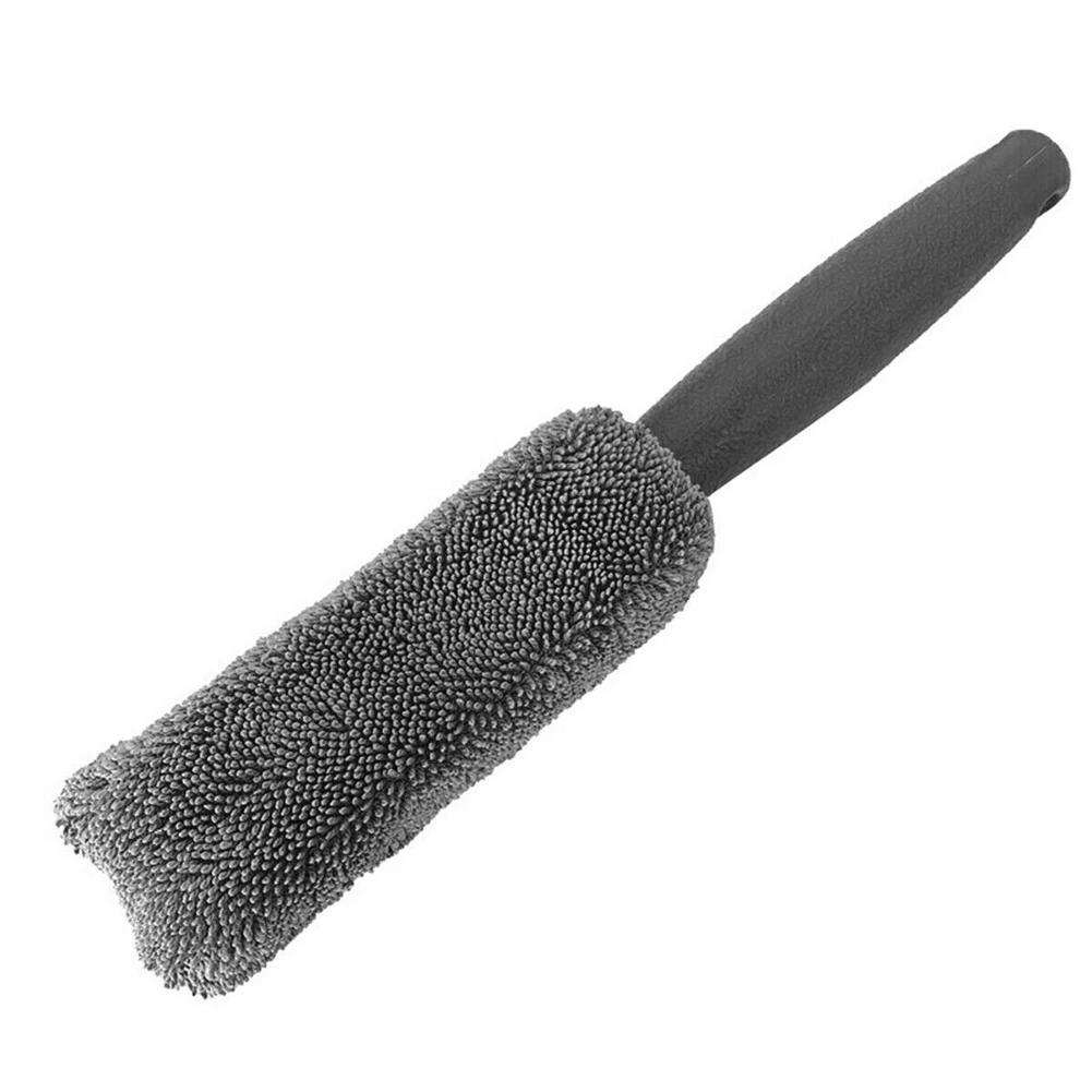 Autowasborstel Microfiber Tire Scrubber Trunk Wheel & Rim Cleaner Brush Dust Remover Detailleringsborstel Car Cleaning Tools
