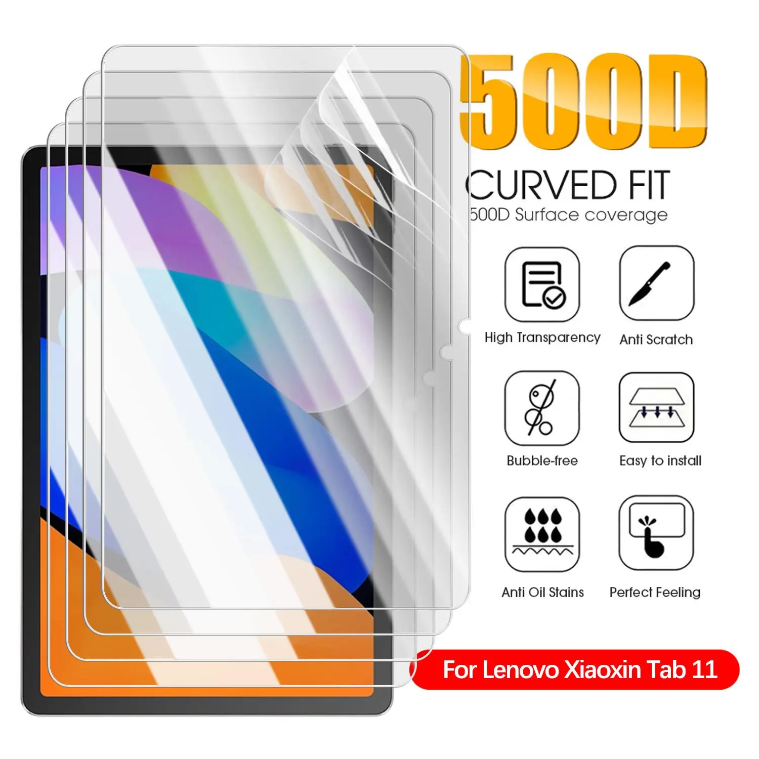 1-3PCS Soft TPU Ultra-clear Screen Protectors For Lenovo Xiaoxin Tab 11 11inch Tablet Hydrogel Films Anti Scratch Protection