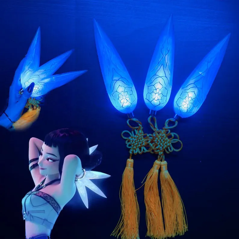 데몬 헌터 조이즈 라이트 다트 무기 소품 케이팝 헌터 조이 코스튬 코스프레 소품 소녀 파티 애니메이션 발광 액세서리