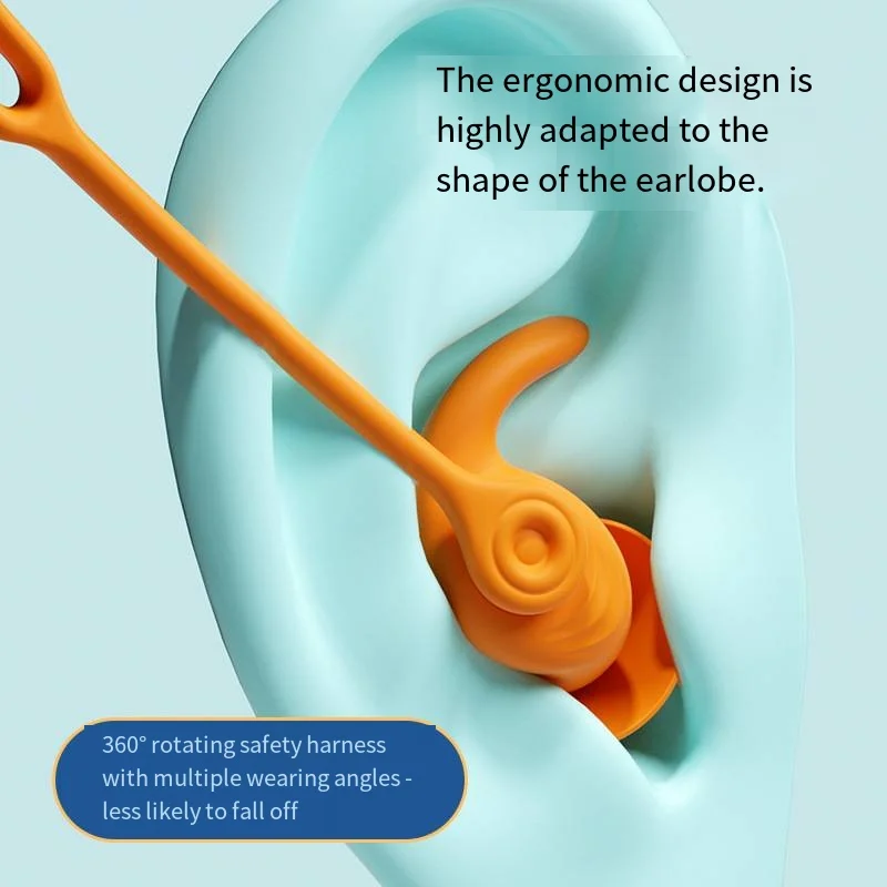 سدادات أذن للسباحة عازلة للصوت من ثلاث طبقات مع حزام حبل لمنع دخول المياه سدادة أذن هادئة للسباحة #3