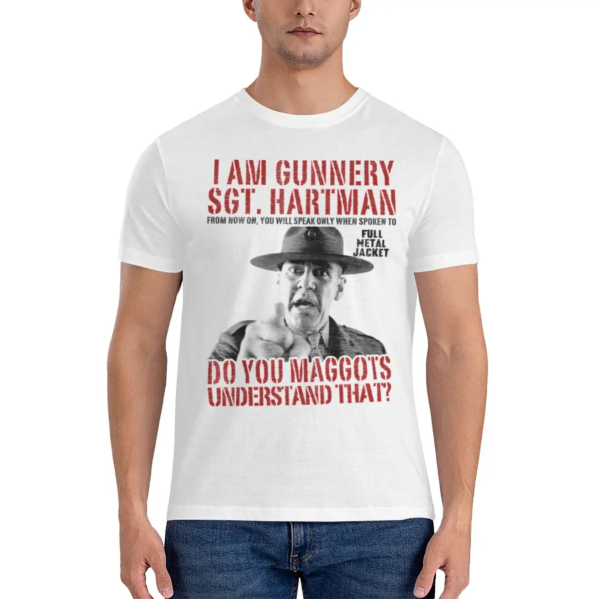 Licenza Ufficiale Full Metal Jacket Sgt Hartman Uomo T SHIRT S XXL Taglie long or short sleeves