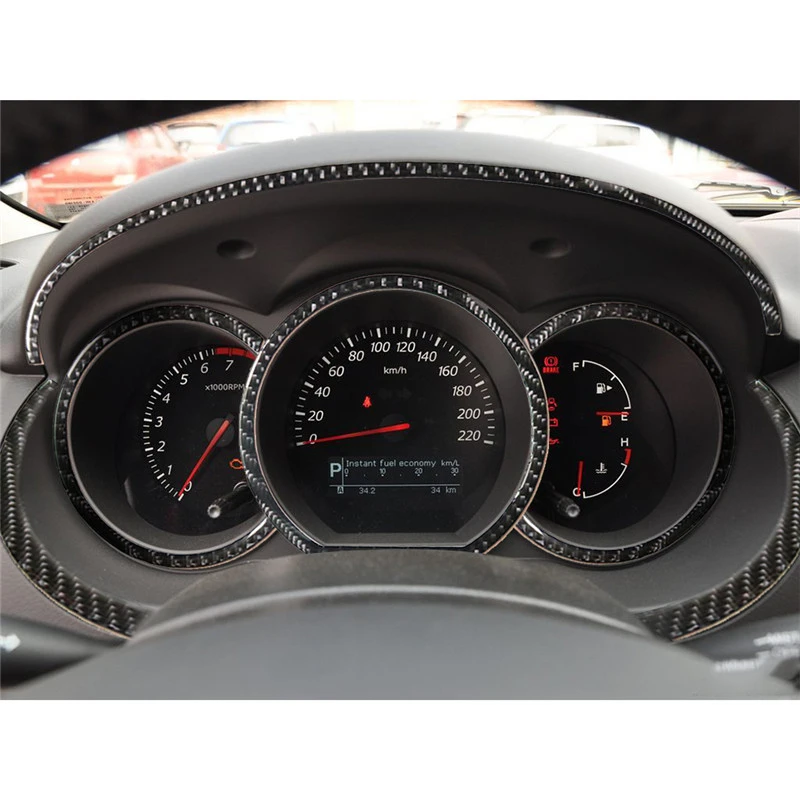 

Carbon Fiber Car Speedometer Surround Decor Frame Trim Sticker For Suzuki Grand Vitara 2006-2013 With Manual Transmission