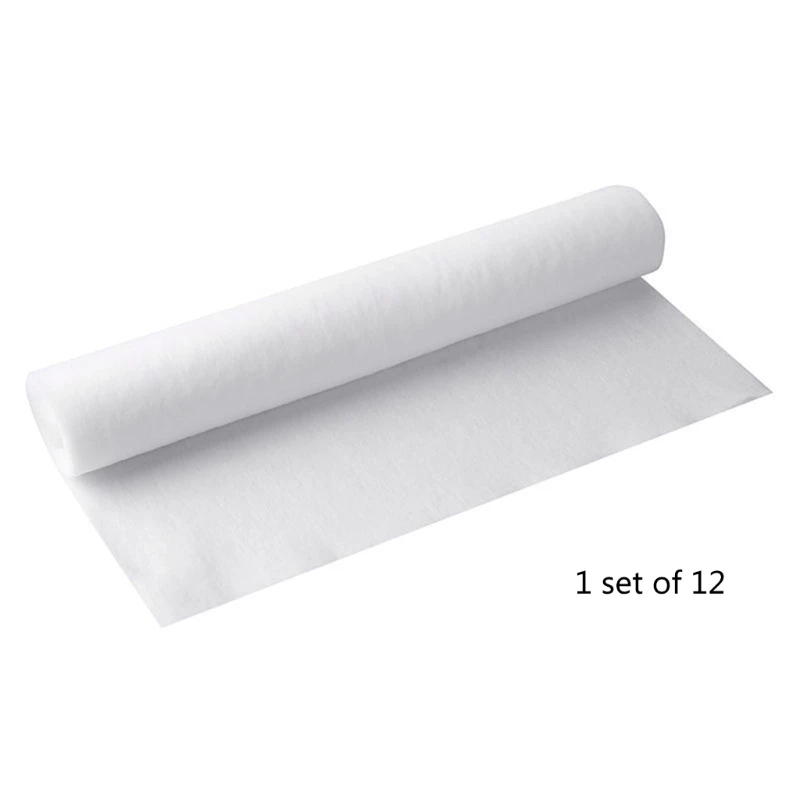 12-piece/set Durable & Portable Kitchen Filter Papers Absorbent Disposables Filter Sheets Lightweight for Ranges Hoods