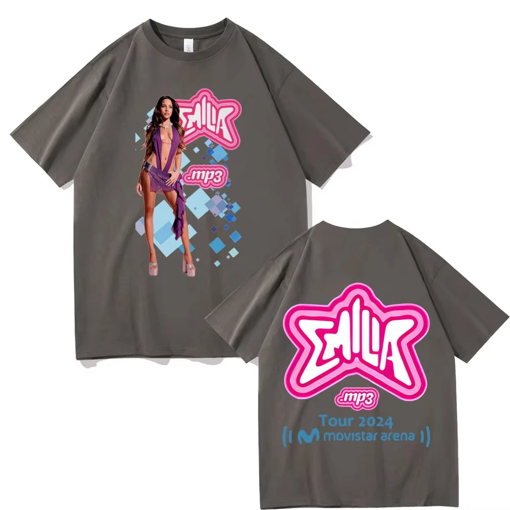 أفضل تي شيرت Emilia Mernes MP3 Tour 2025 تي شيرت للرجال والنساء موضة الهيب هوب تي شيرت رجالي Harajuku تي شيرت كبير الحجم بأكمام قصيرة #4