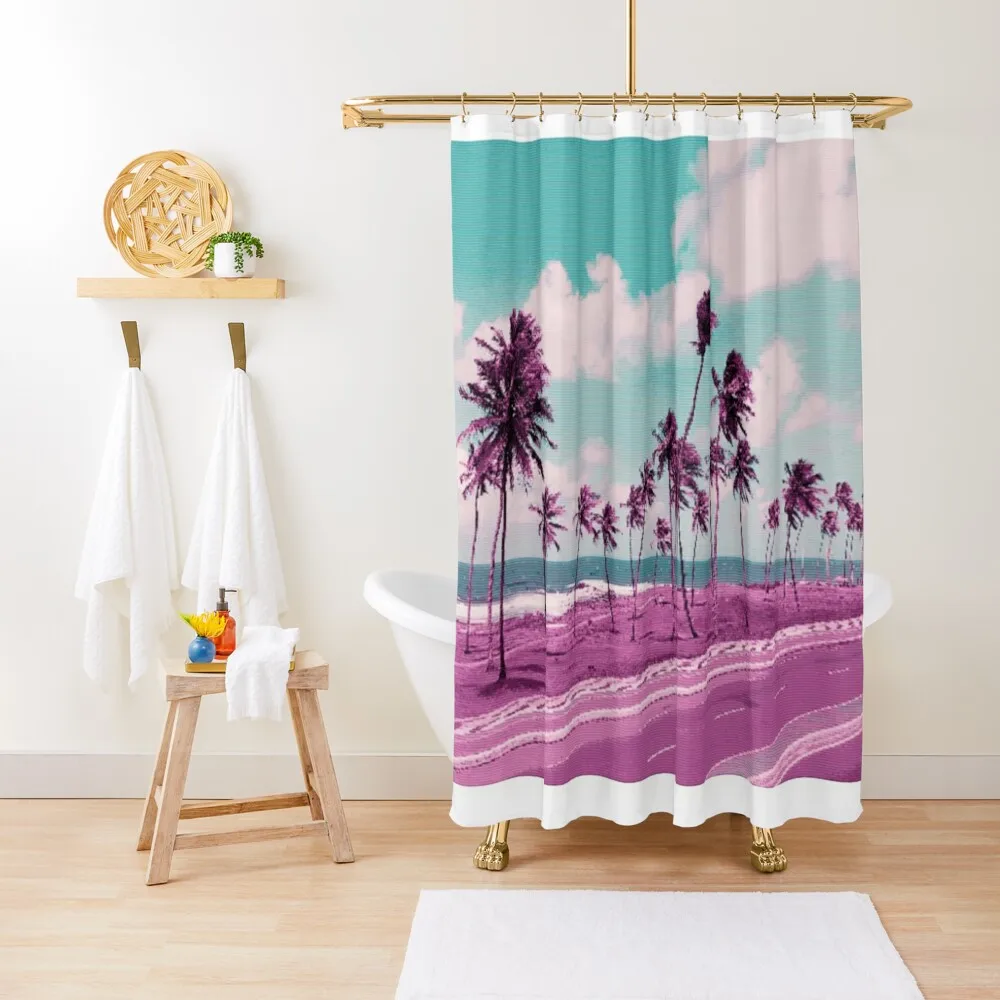 

Vaporwave Sea Shower Curtain Shower For Bathroom Shower Set For Bathroom Window Bathroom Box Curtain