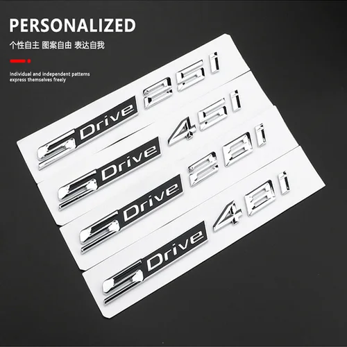 Imagen 2 del producto Coche 3D ABS SDrive 20i 25i 28i 30i 35i 40i 48i 50i Logo guardabarros cuerpo insignia del maletero emblema calcomanías pegatina para X1 X3 X5 Z4 E48 F48
