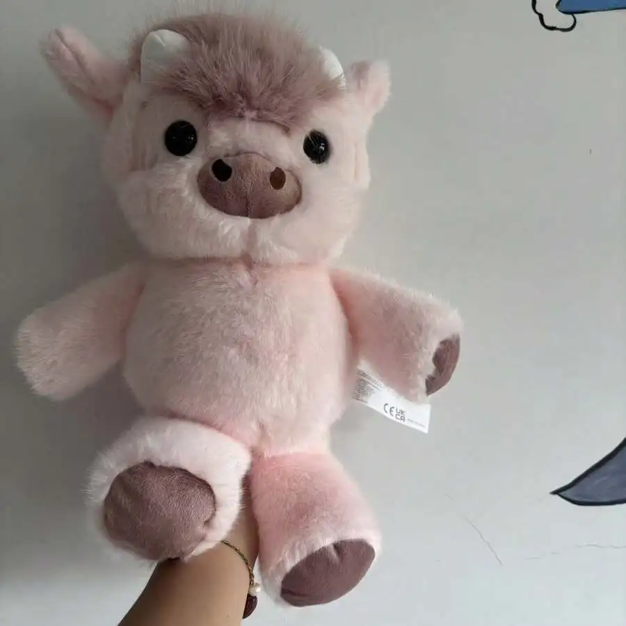 1pc Cute Cartoon Animal Run Series Highland Cow Plush Doll, Adorable Little Cow Doll Pillow, Multiple Colors Available, Home Dec