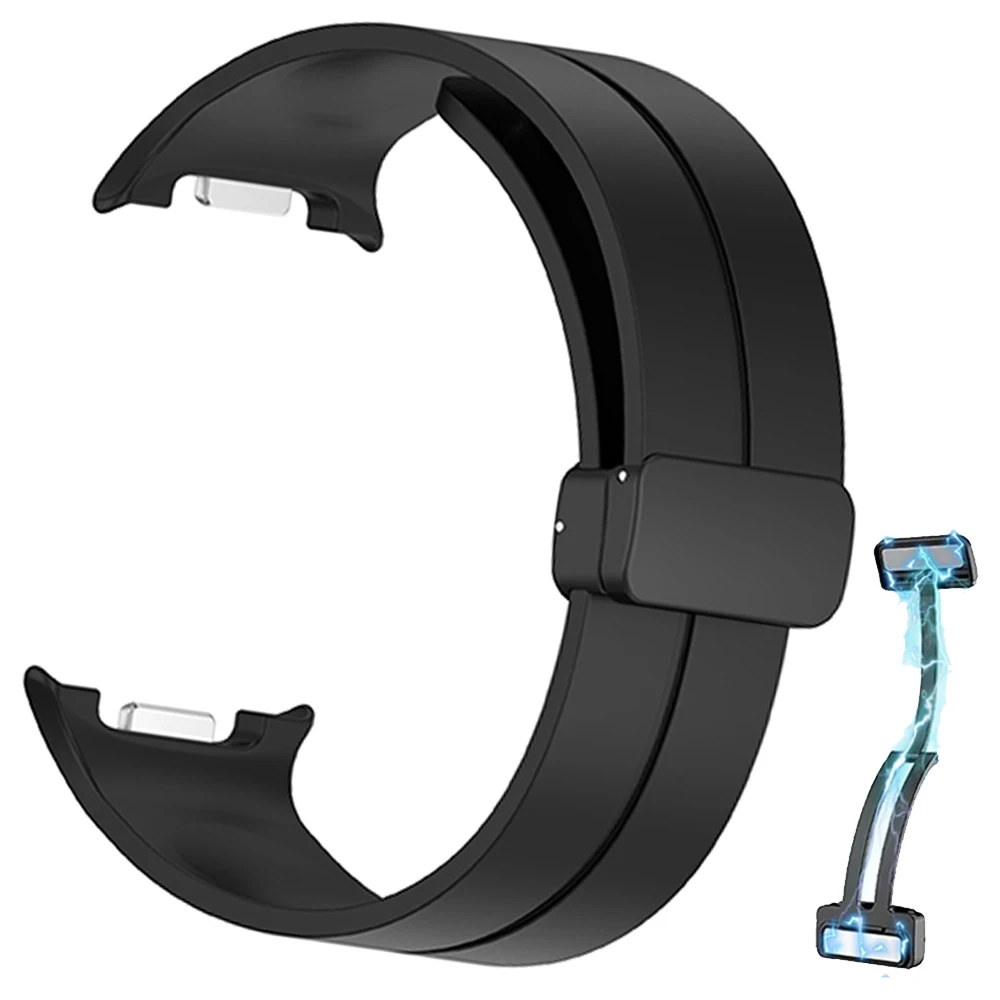 Correa de silicona con hebilla magnética para Samsung Galaxy Watch 8, 40mm, 44mm, Galaxy Watch 8, pulsera deportiva clásica de 46mm